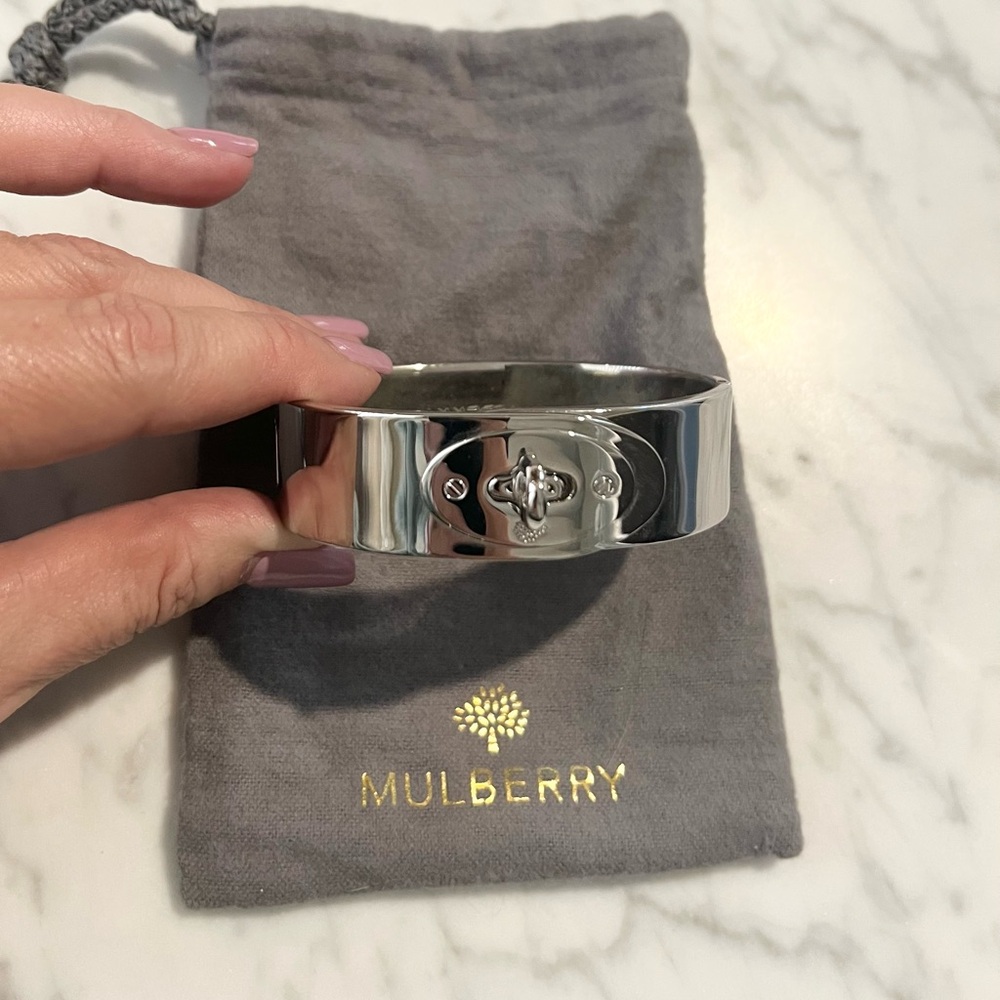 Mulberry silver toned statement bracelet